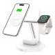 Belaidis įkroviklis „Tech-Protect QI15W-A35 3-in-1 MagSafe“, baltas