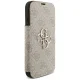 Guess Book 4G Metal Logo atverčiamas dėklas iPhone 18 Pro / 17 Pro, rožinis