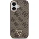 Guess iPhone 17 Case MagSafe 4G PU Leather Triangle Logo, Black