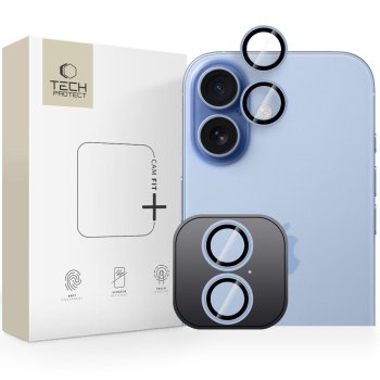 Tech-Protect Camring Fit+ Camera Lens Cover for iPhone 17 Blue