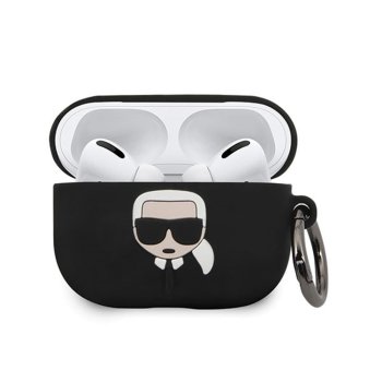Karl Lagerfeld Silicone Ikonik Case for AirPods Pro, Black