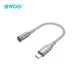 BWOO BZ65 USB-C į 3.5mm garso ir duomenų adapteris, pilkas