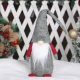 Standing Christmas Gnome Decoration, Grey and Red