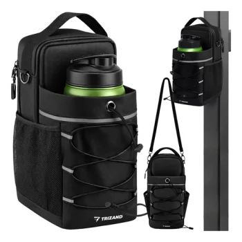 Magnetinis sportinis krepšys Trizand, 4.5 L, juodas