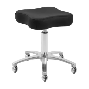 Omega Supremo Swivel Salon Stool, Black