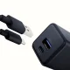 3mk Hyper GaN įkroviklis 20W USB-C USB-A QC4+ PD PPS, juodas