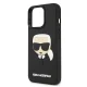 Karl Lagerfeld dėklas iPhone 13 ir 13 Pro 3D Rubber Karl\'s Head, juodas