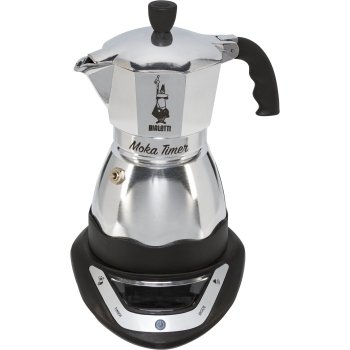 Elektrinis kavinukas Bialetti Moka Timer 3-Cup, sidabrinis/juodas