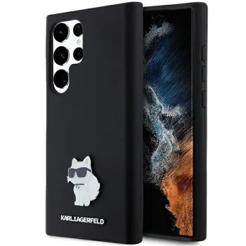 Karl Lagerfeld Silicone Choupette dėklas Samsung Galaxy S23 Ultra, juodas
