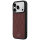 Mercedes Leather Crossed Lines MagSafe dėklas iPhone 17 / 18 Pro Max, bordo