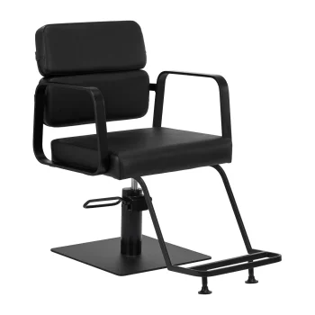 Gabbiano Porto Hairdressing Chair with Black Base, Black