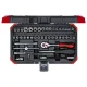 Galvučių komplektas GEDORE red 1/4\" 4-14 mm, 46 dalių