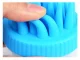 Silicone Bath Brush for Dogs and Cats with Shampoo Dispenser, Blue
