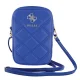 Guess Zip Quilted 4G telefono dėklas-krepšelis, mėlynas