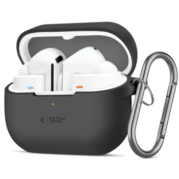 „Tech-Protect Silicone Hook“ dėklas, skirtas Samsung Galaxy Buds 3 / 3 Pro, juodas