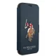 Apple iPhone 12 / 12 Pro 6.1\" US Polo Embroidery Collection Book Case Cover (USFLBKP12MPUGFLNV), Navy
