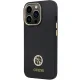 Guess Silicone Logo Strass 4G dėklas iPhone 13 Pro Max, juodas