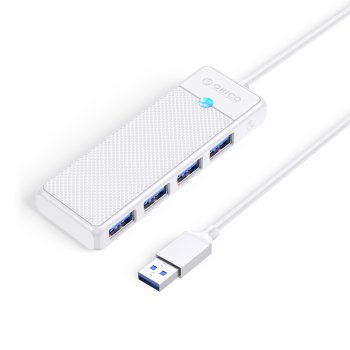 Orico PAPW4A-U3 USB habas, 4x USB-A 3.0, 1.8m, baltas