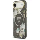 Guess IML Glitter Flowers Triangle MagSafe dėklas, skirtas iPhone Air, juodas