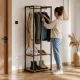 ModernHome pastatoma drabužių kabykla su lentynomis, šviesus ąžuolas