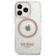 Guess Metal Outline MagSafe dėklas iPhone 13 Pro, rožinis