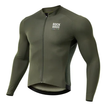 Rockbros 15220003002 ROAD TO SKY Men's Long Sleeve Cycling Jersey S - Green