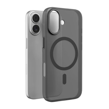 Puro Lightfeel dėklas, skirtas iPhone 17, su MagSafe, skaidrus / juodas