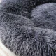 Plush Round Pet Bed for Dogs and Cats 100 cm, Dark Grey