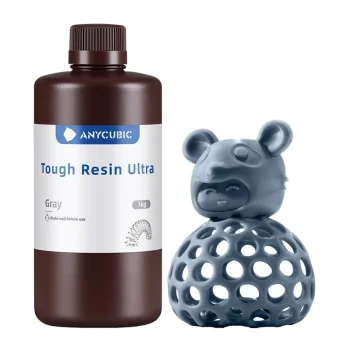 Anycubic Tough Resin Ultra 3D spausdintuvo fotopolimerinė derva 1 kg, pilka