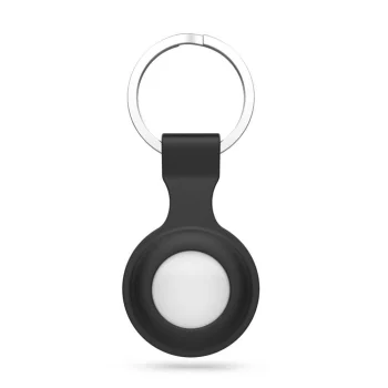 Tech-Protect Icon silikoninis dėklas su karabinu, skirtas Apple AirTag, juodas