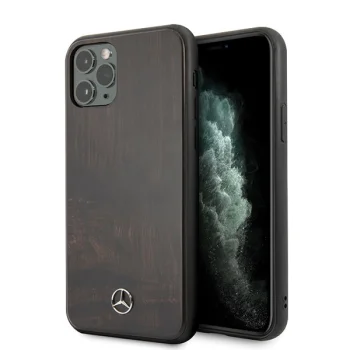 Mercedes dėklas iPhone 11 Pro telefonui Wood Line Rosewood, rudas
