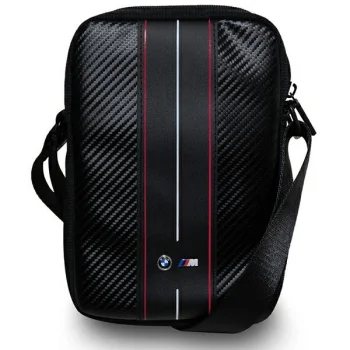 BMW Carbon & Red Stripe planšetinio kompiuterio krepšys iki 10 colių, juodas