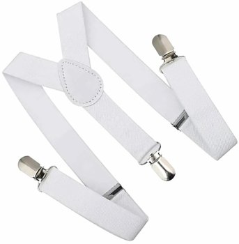 Slim Y-Back Trouser Suspenders M-XL, White