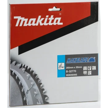 Makita MAKBLADE B-32770 diskinio pjūklo diskas medžiui 260 x 30 mm, 40T