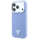 Dėklas Guess Grained Triangle Logo MagSafe, Apple iPhone 18 Pro / 17 Pro, mėlynas