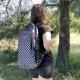 Kruzzel 30L Backpack with Shoe Bag, Checkered, Black