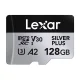 Atminties kortelė Lexar High-Performance Silver Plus microSDXC 128 GB + SD adapteris