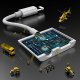 Joyroom S-Y104 Lightning į Lightning / 3.5mm garso adapteris, baltas