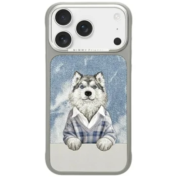 Nimmy Gentle Pets dėklas su MagSafe skirtas iPhone 17 Pro, pilkas (Dog)