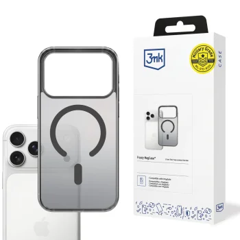 3mk Frosty MagCase dėklas Apple iPhone 17 Pro, juodas