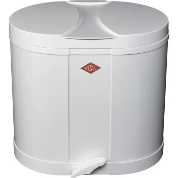 Wesco Eco-Double Bin rūšiavimo šiukšliadėžė su pedalu 2x 15 l, balta