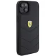 Ferrari dėklas iPhone 15 Plus telefonui Quilted Metal Logo, juodas