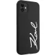Karl Lagerfeld dėklas iPhone 11 / XR, Silicone Signature, juodas
