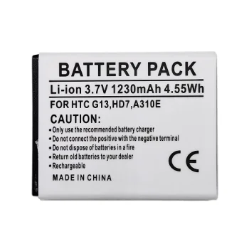 Extra Digital Battery for HTC HD3, HD7, Wildfire S (1230mAh)