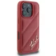 Karl Lagerfeld dėklas iPhone 16 Pro telefonui Quilted Signature, raudonas