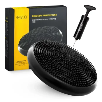 Sensomotorinė pagalvėlė 4Fizjo PRO+ 33 cm, juoda