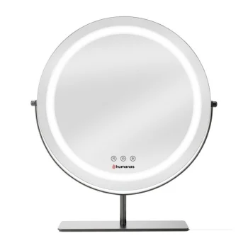 Humanas HS-HM Scarlet makiažo veidrodis su LED apšvietimu, juodas