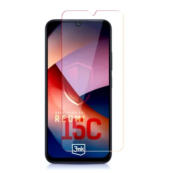 Apsauginis stiklas 3mk HardGlass skirtas Xiaomi Redmi 15C, 9H, 0.3 mm