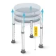 4FIZJO Swivel Shower Stool, Blue/White