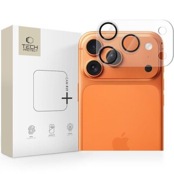 „Tech-Protect Camfull Fit+“ fotoaparato apsauginis stiklas, skirtas „iPhone 17 Pro“
